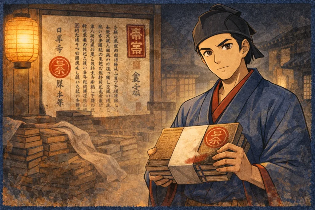 史実とドラマの違いを示す、資料と演出を左右に分けたアイキャッチ画像