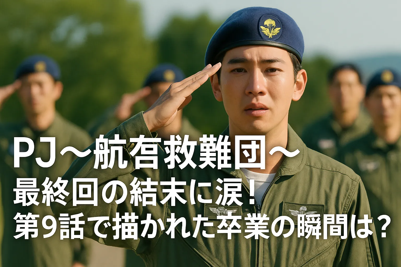 『PJ～航空救難団～』最終回で感動の卒業シーンを迎える訓練生たちが敬礼する姿