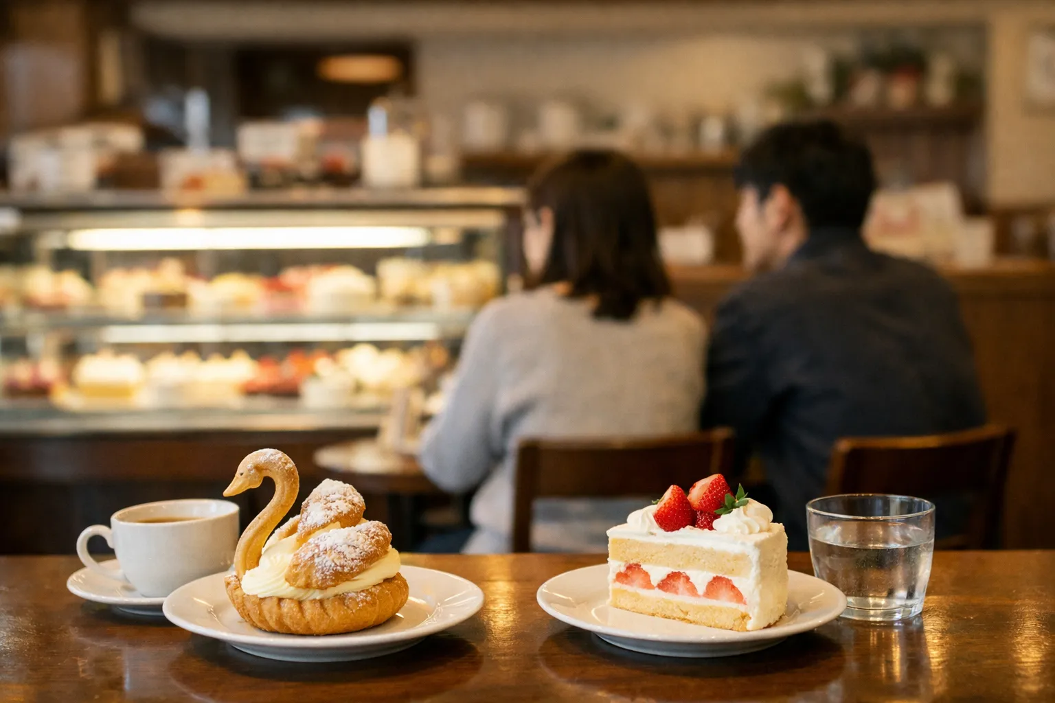 リブートのロケ地ケーキ屋をイメージした洋菓子店の店内とスワン型シュークリーム