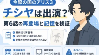 『今際の国のアリス3』チシヤは出演？第6話再登場と記憶を検証｜イメージ画像