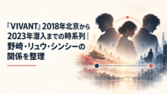『VIVANT』2018年北京から2023年潜入までの時系列｜野崎・リュウ・シンシーの関係を整理｜イメージ画像