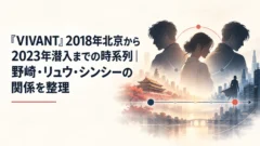 『VIVANT』野崎の裏切りの理由と5年前の真相｜2018年北京〜2023年シンシー潜入の時系列｜イメージ画像